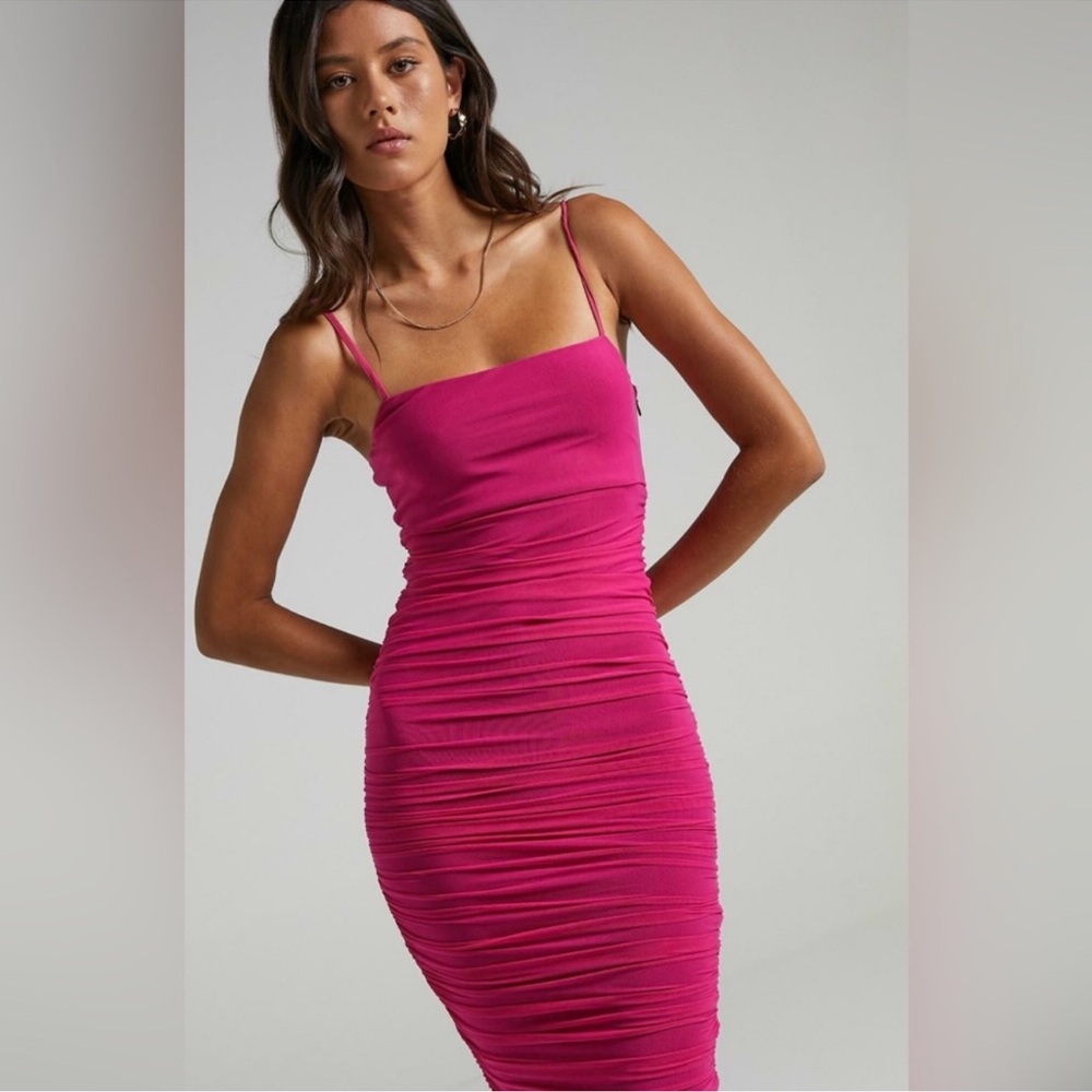NWT - Showpo Hot Pink Coming For You Dress - US 6
